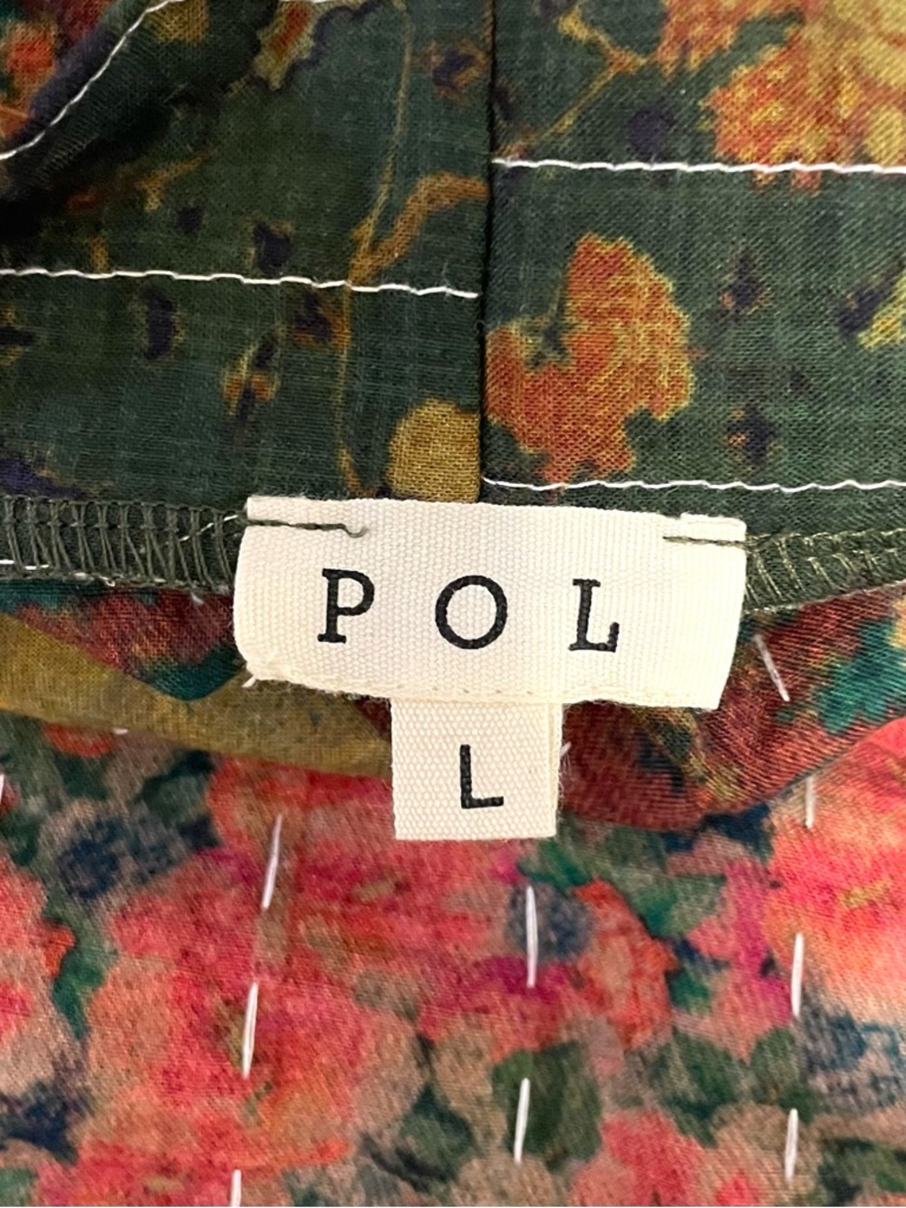 POL Multicolor Kantha Patchwork Jacket L - Picture 13 of 16